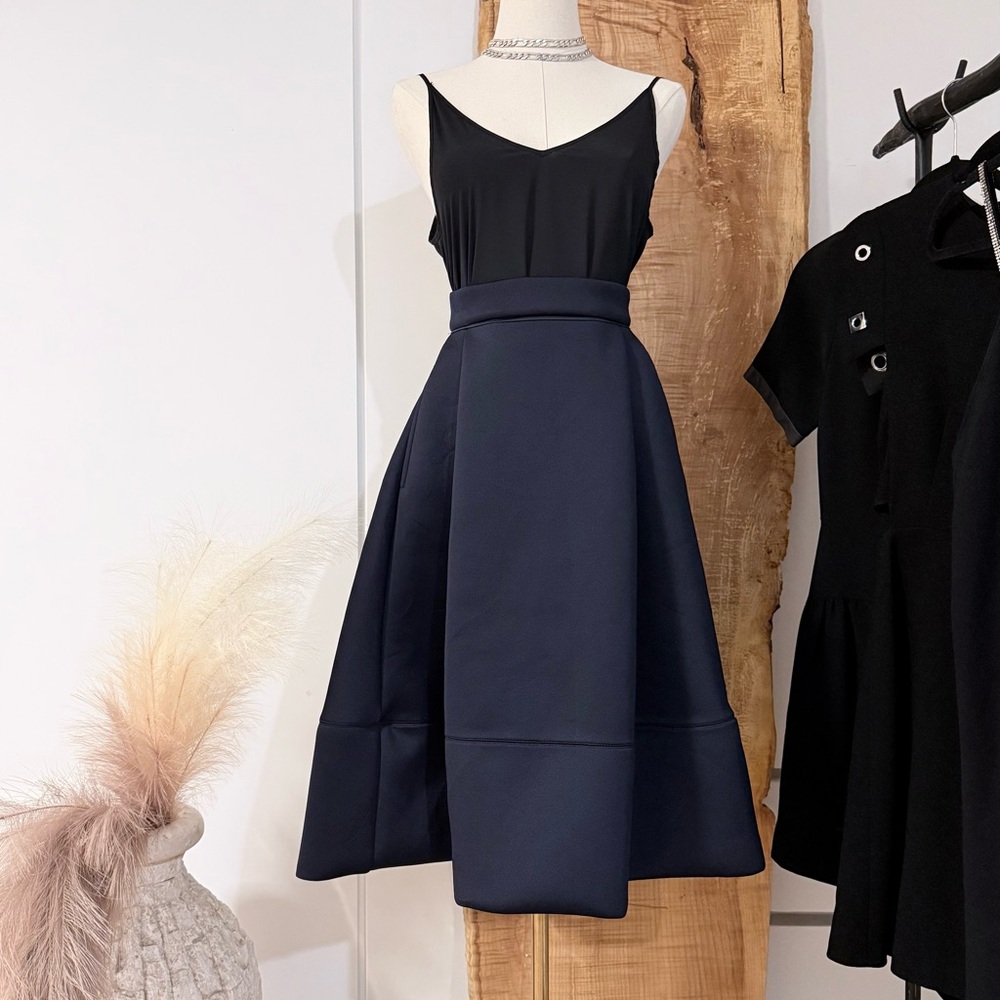 Maje Navy A-Line Skirt